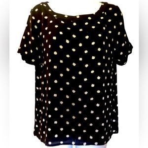 Ann Taylor LOFT Black and White Blouse Size XS